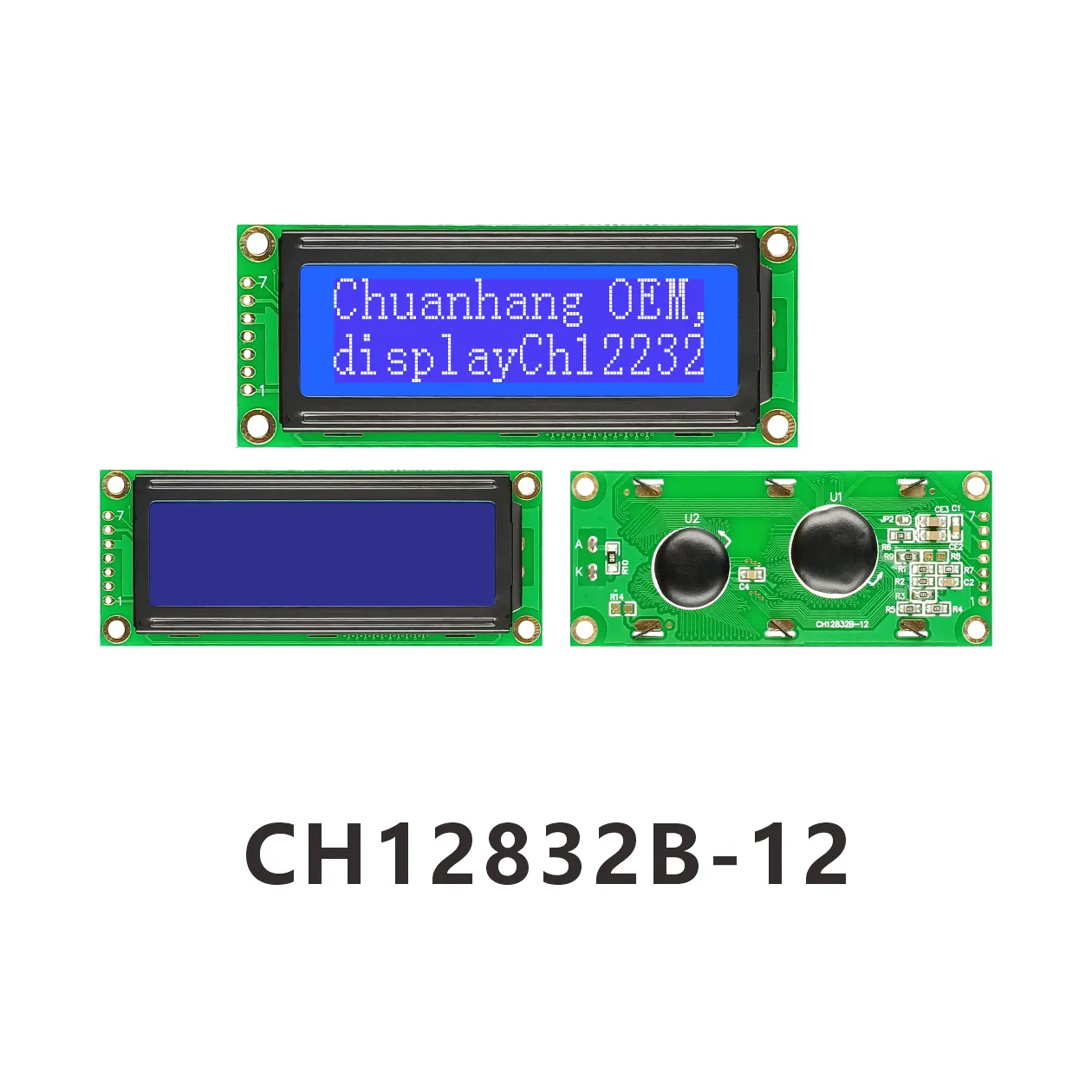 CH12832B-12 Graphic LCD 128x32, AIP31066 LCD