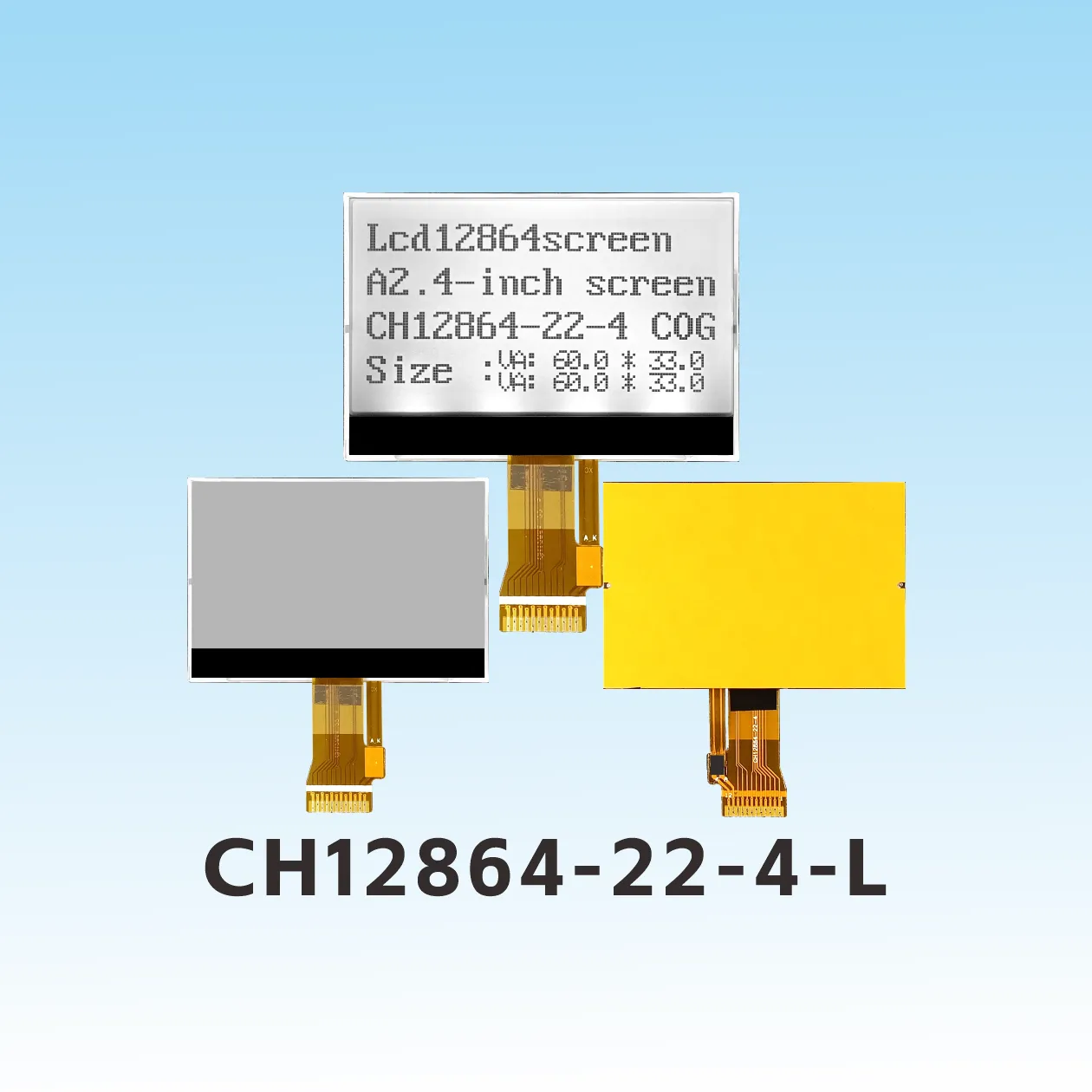 CH12864-22-4-L  cog lcd 12864 spi
