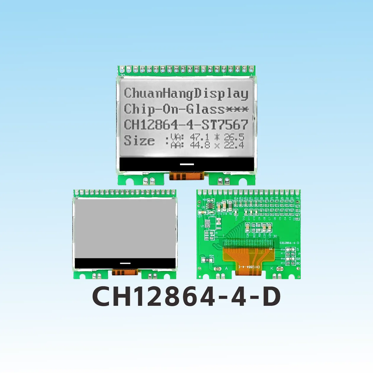 CH12864-4-D 128x64 lcd spi