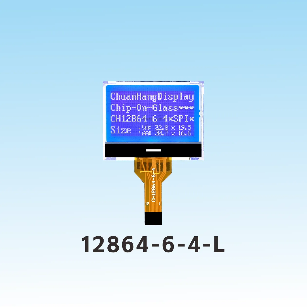 CH12864-6-4-L 128x64 cog lcd module