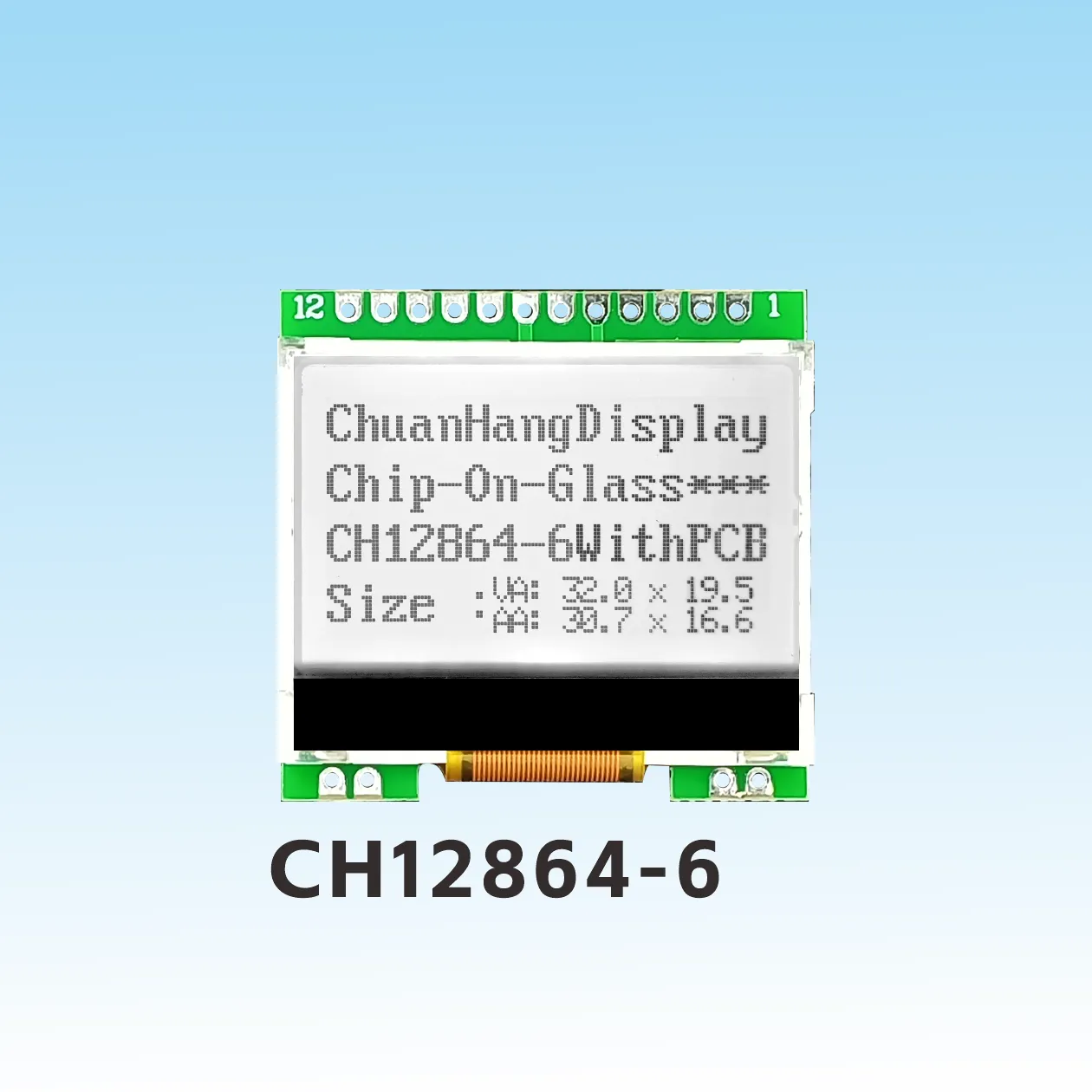 CH12864-6   arduino display 128x64