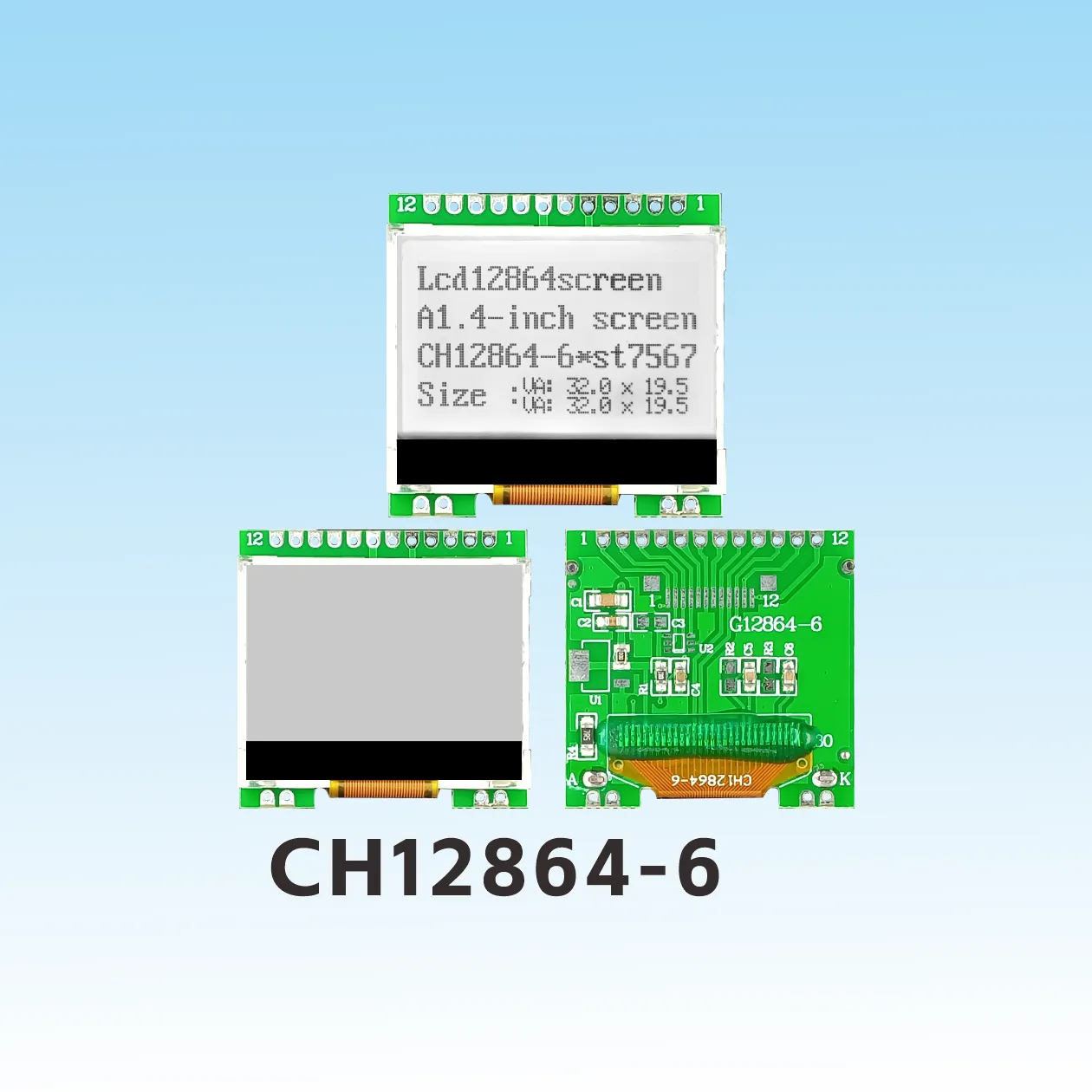 CH12864-6   arduino display 128x64