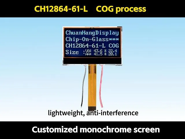 CH12864-61-L  Plug in lcd 12864 cog pinout