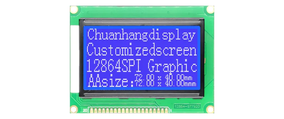 CH12864-7920 LCD Display with AIP31066 IC