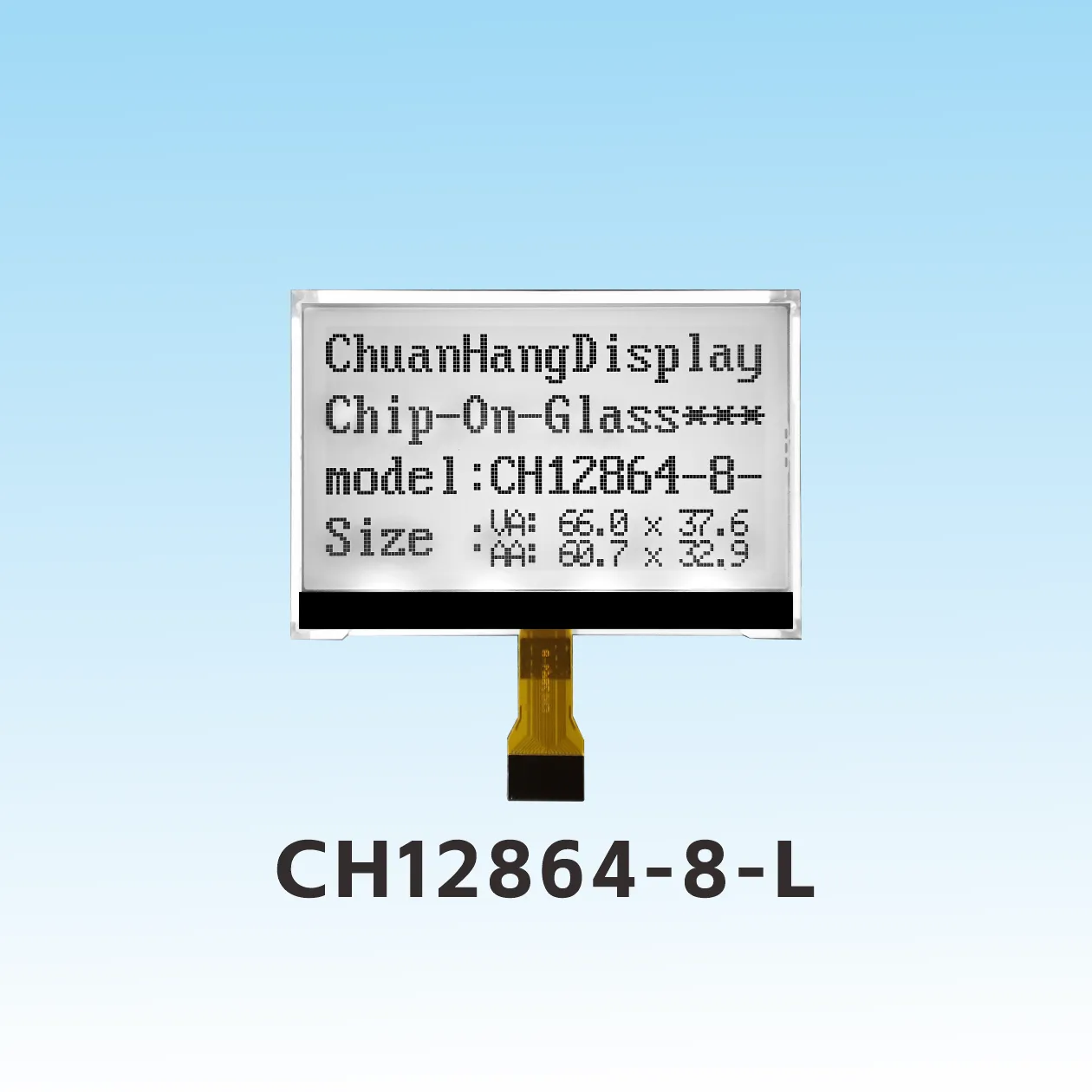 CH12864-8-L Plug in  cog lcd 12864