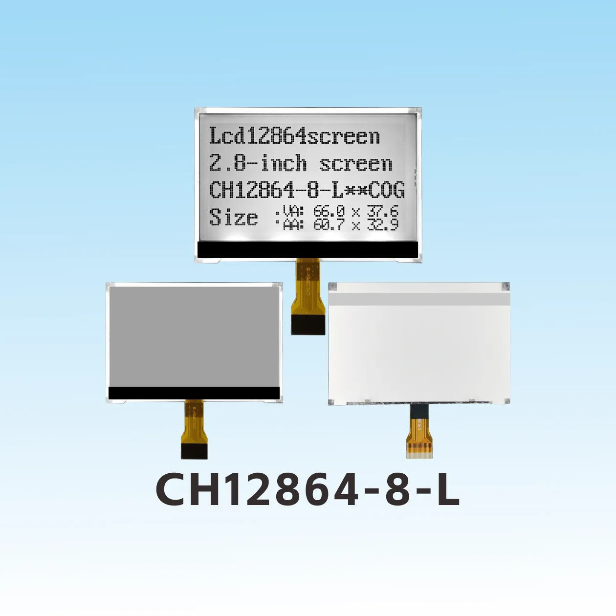 CH12864-8-L Plug in  cog lcd 12864