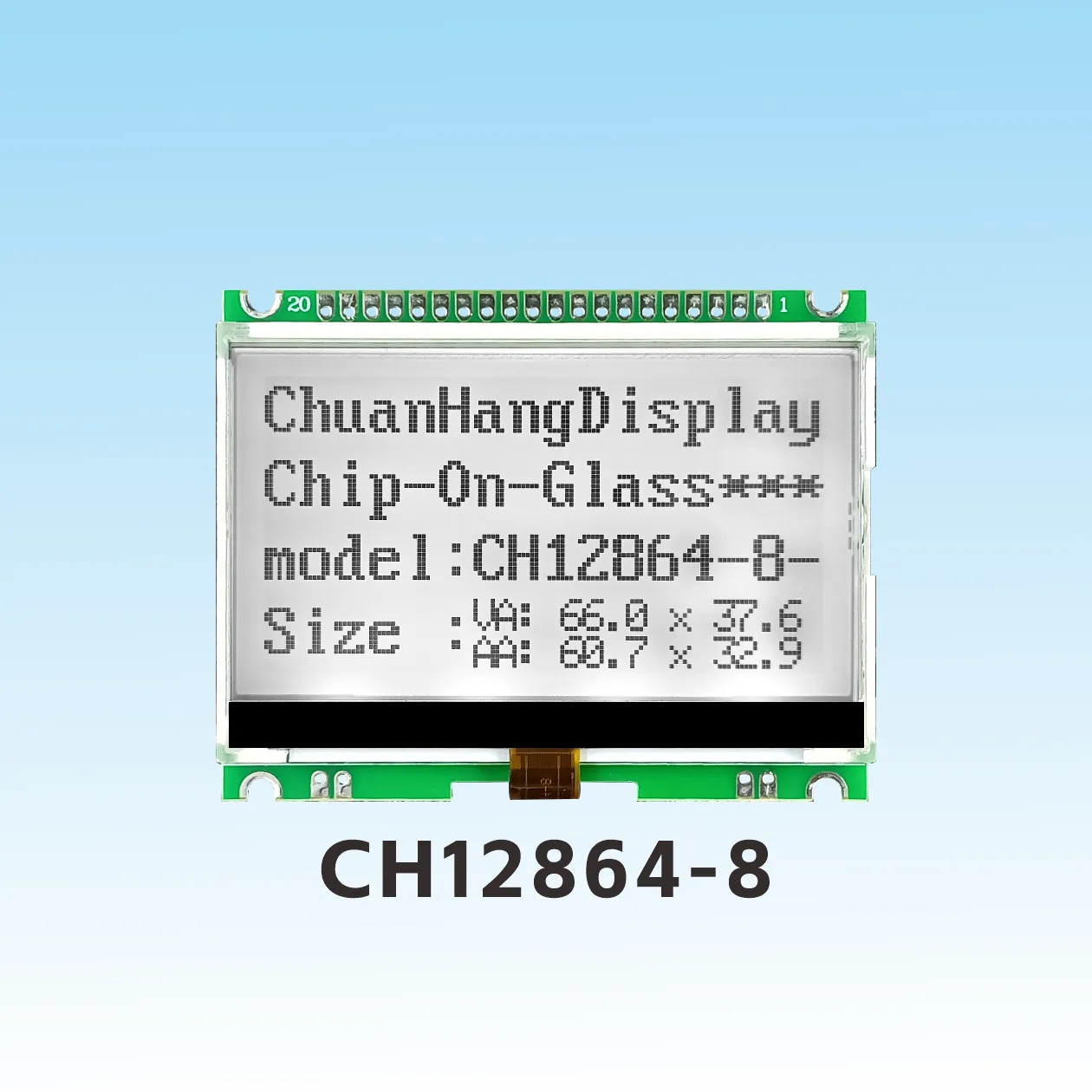 CH12864-8  128 64 cog lcd