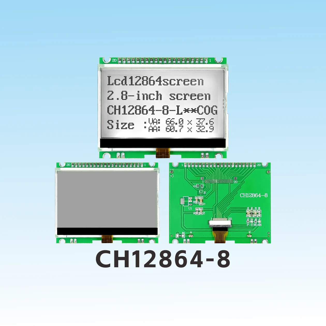 CH12864-8  128 64 cog lcd