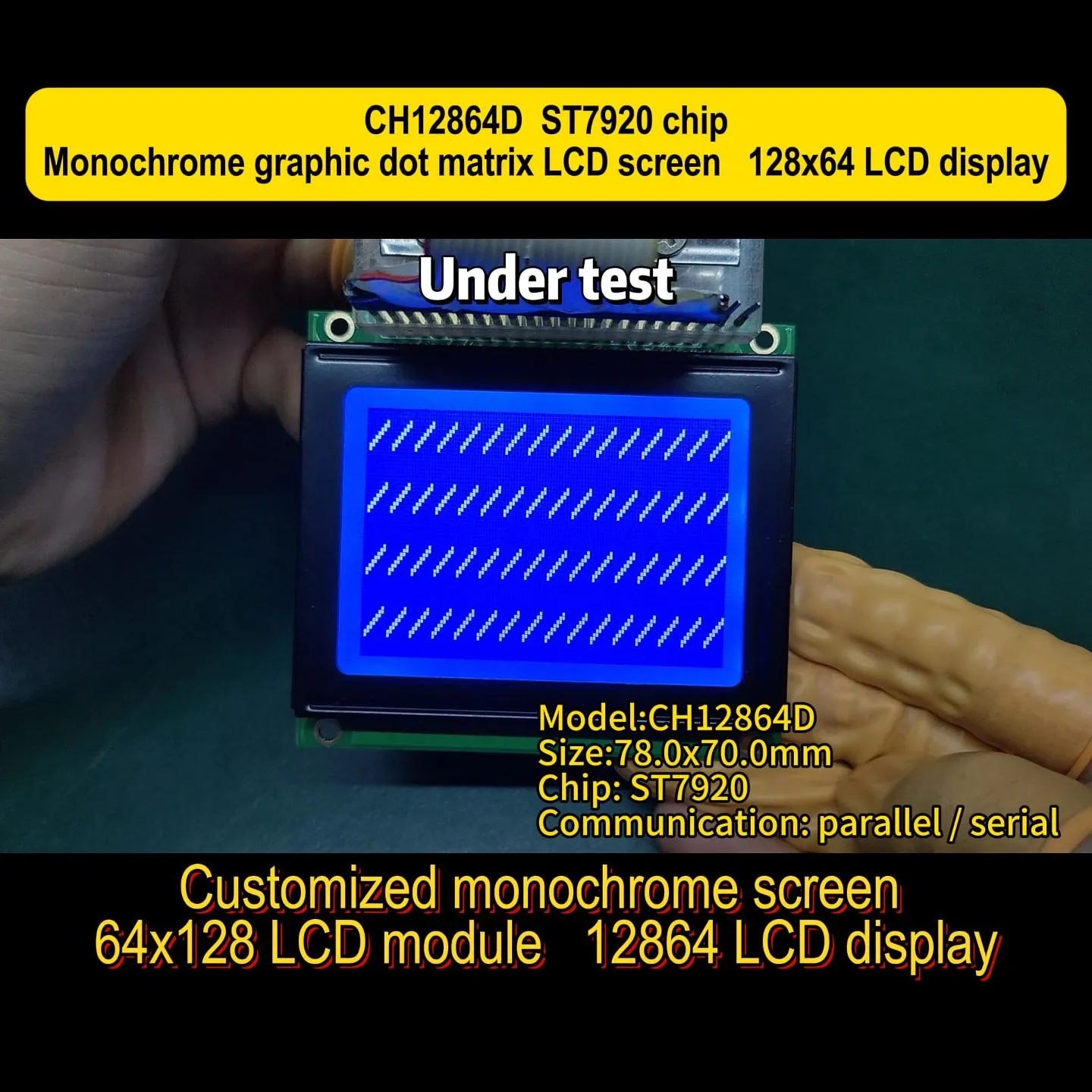 CH12864D 128x64 Dot Matrix Graphic LCD Display