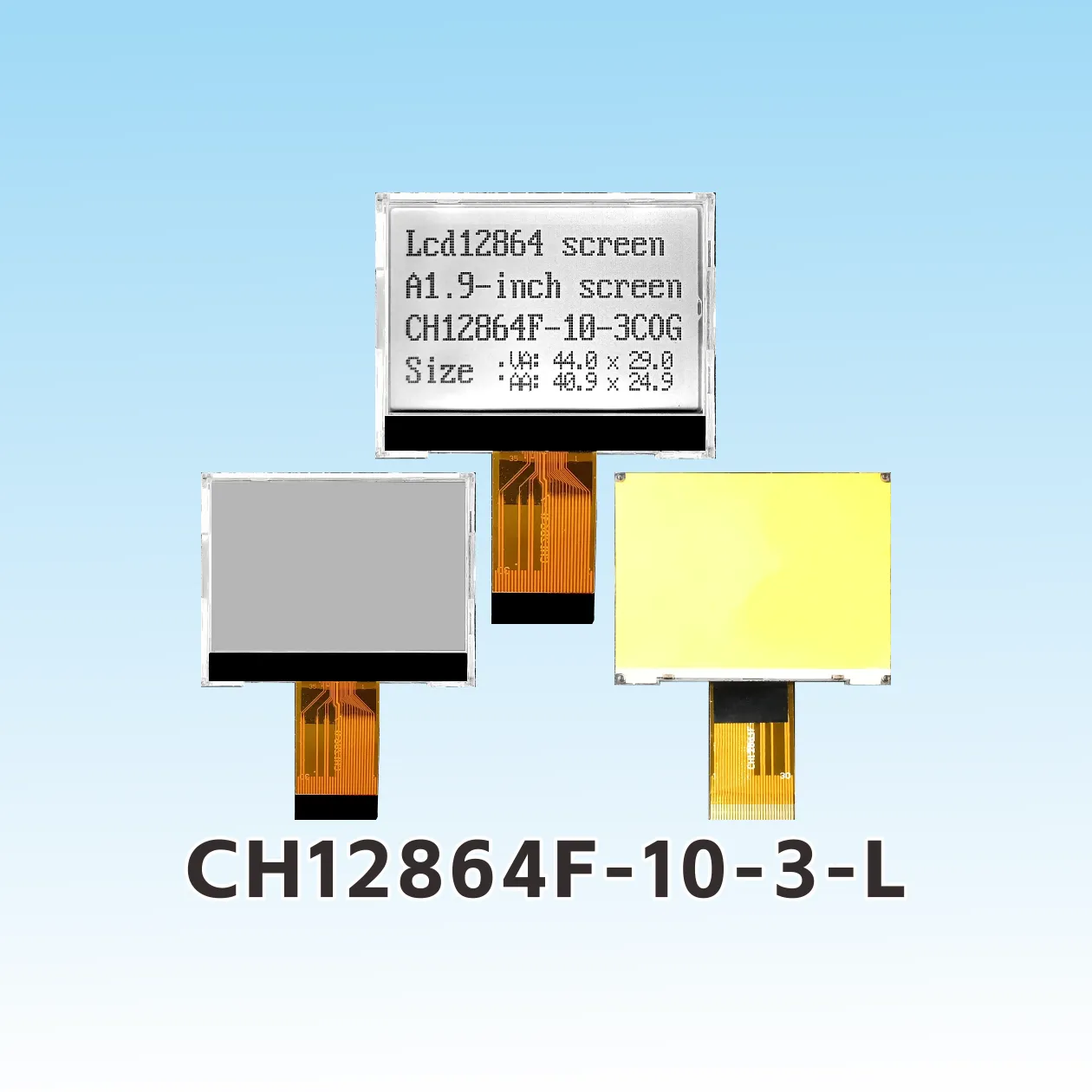 CH12864F-10-3-L cog lcd 12864 spi