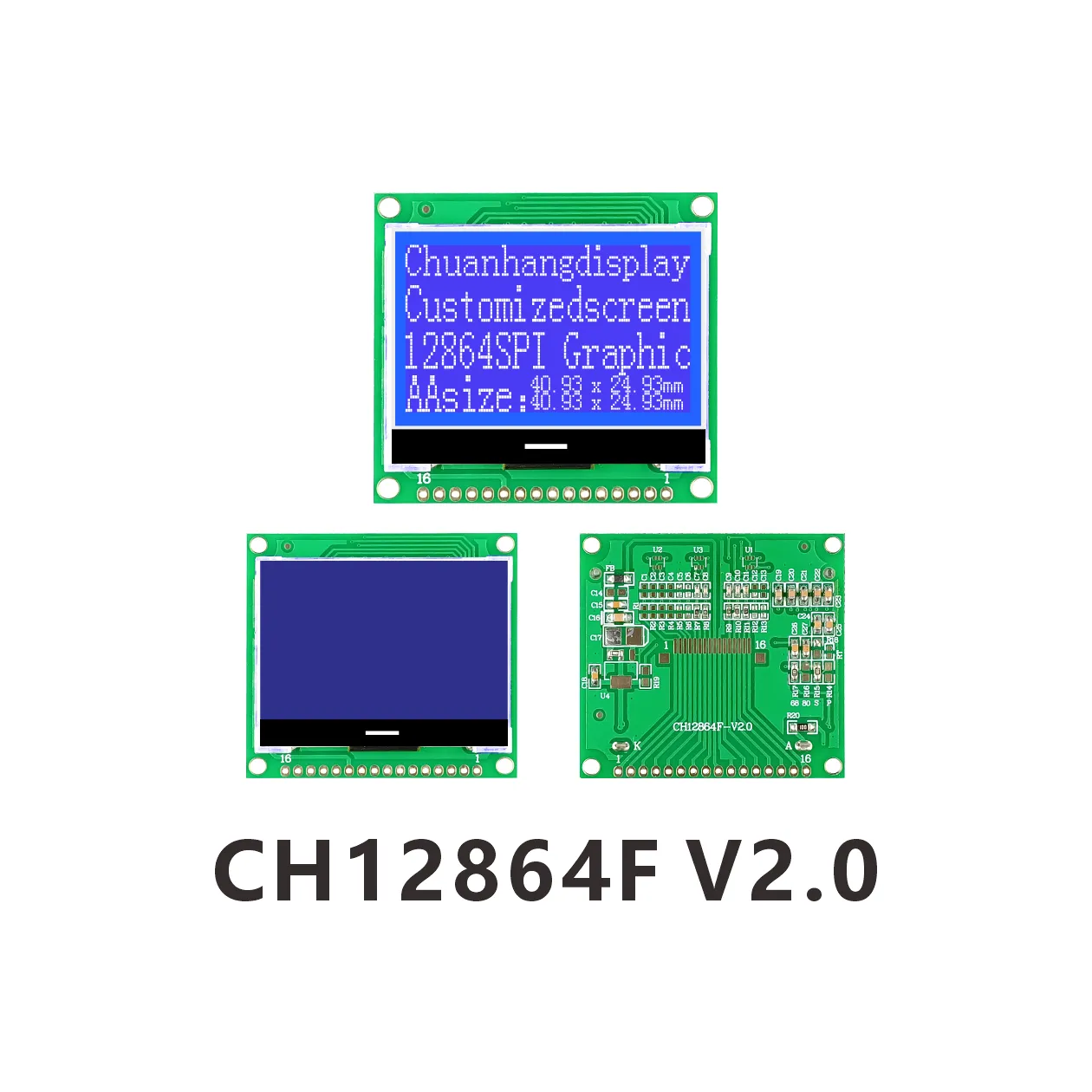 CH12864F-V2.0  LCD COG 12864