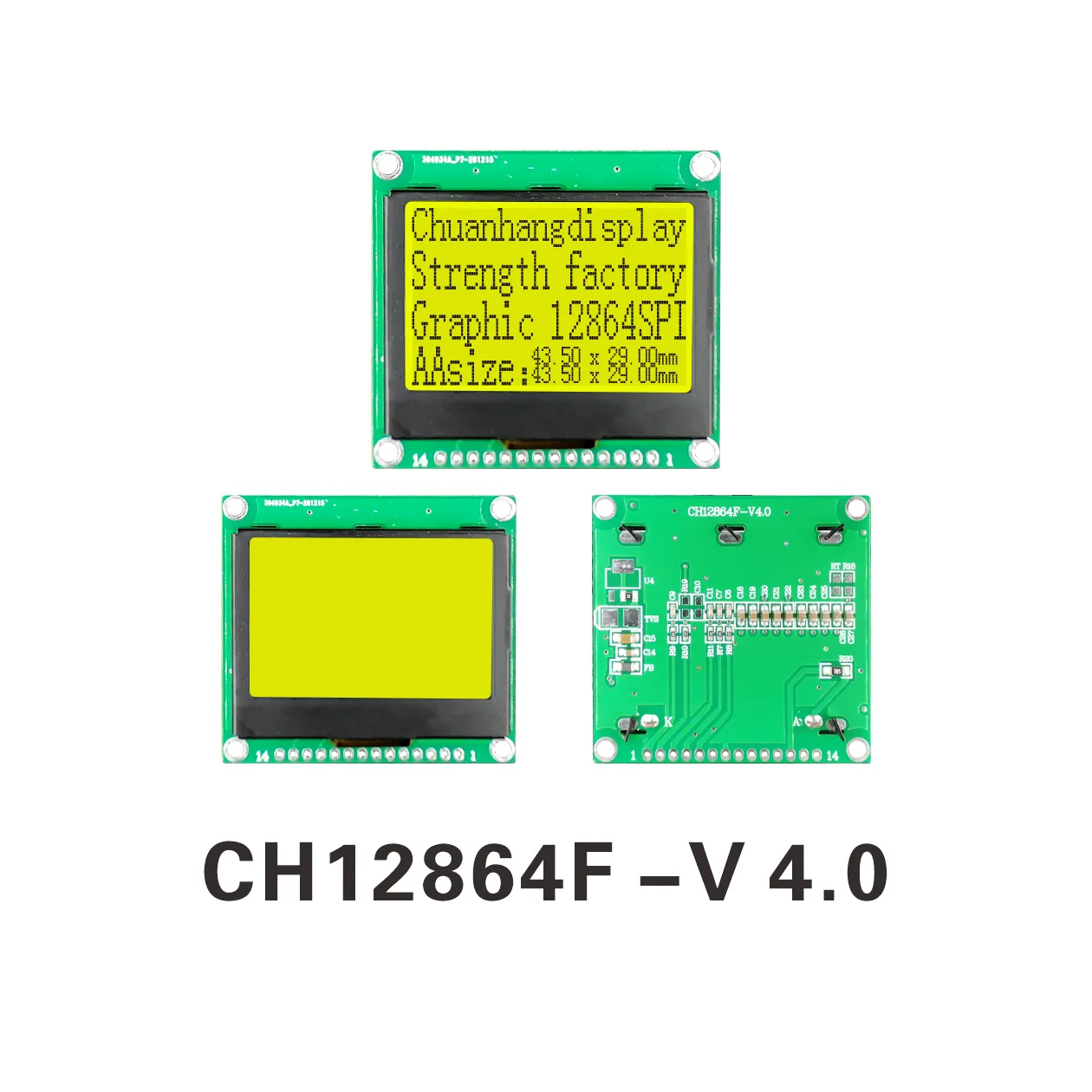 CH12864F-V4.0 With iron frame  12864 lcd module