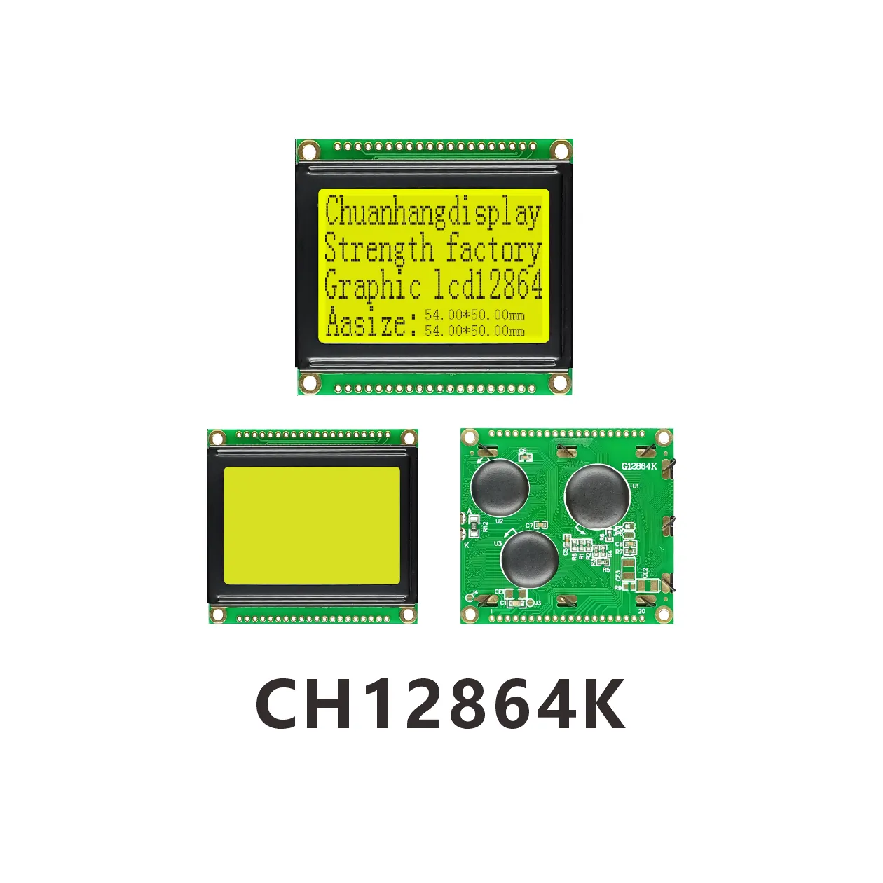 CH12864K 128x64 COB LCD Display with PCB
