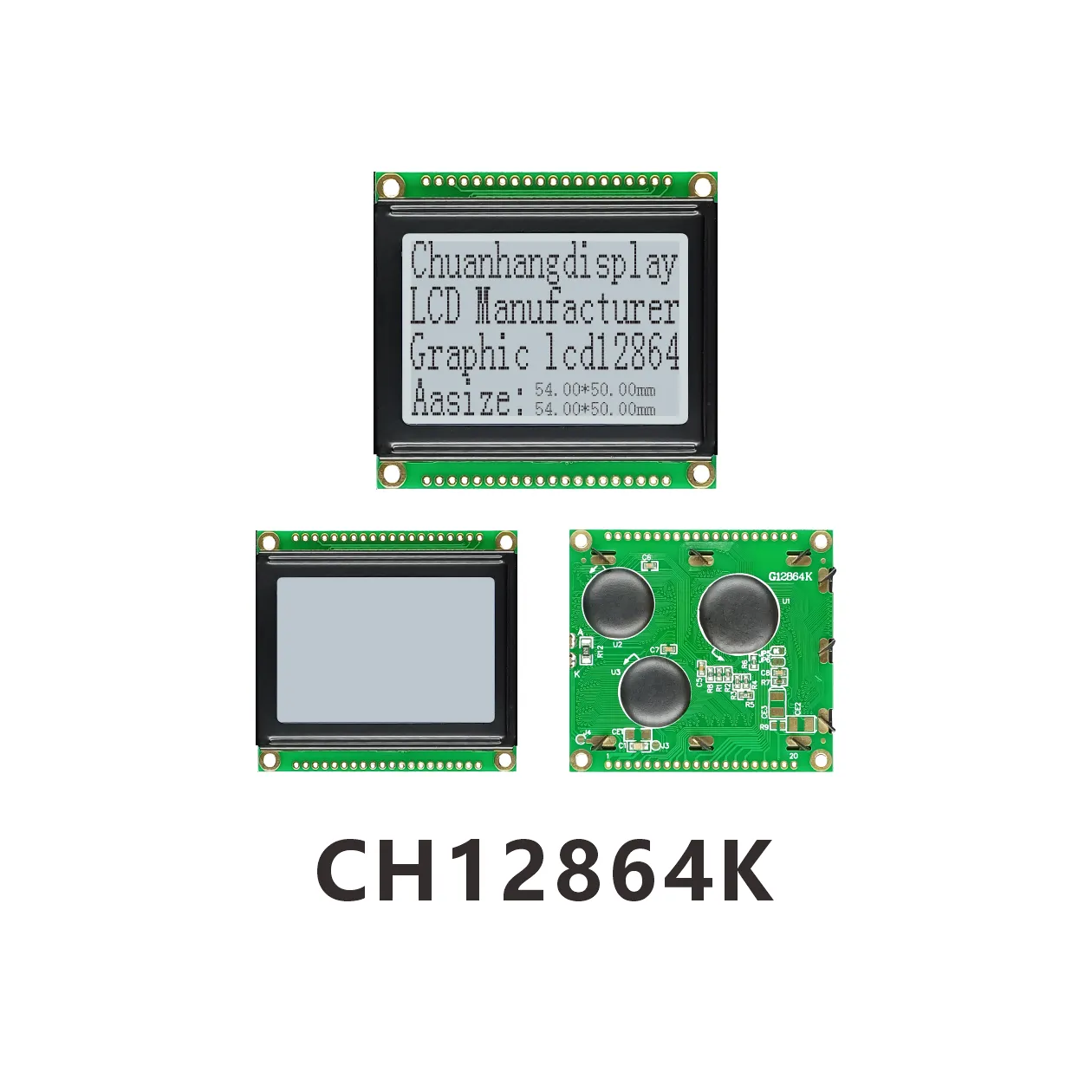 CH12864K 128x64 COB LCD Display with PCB