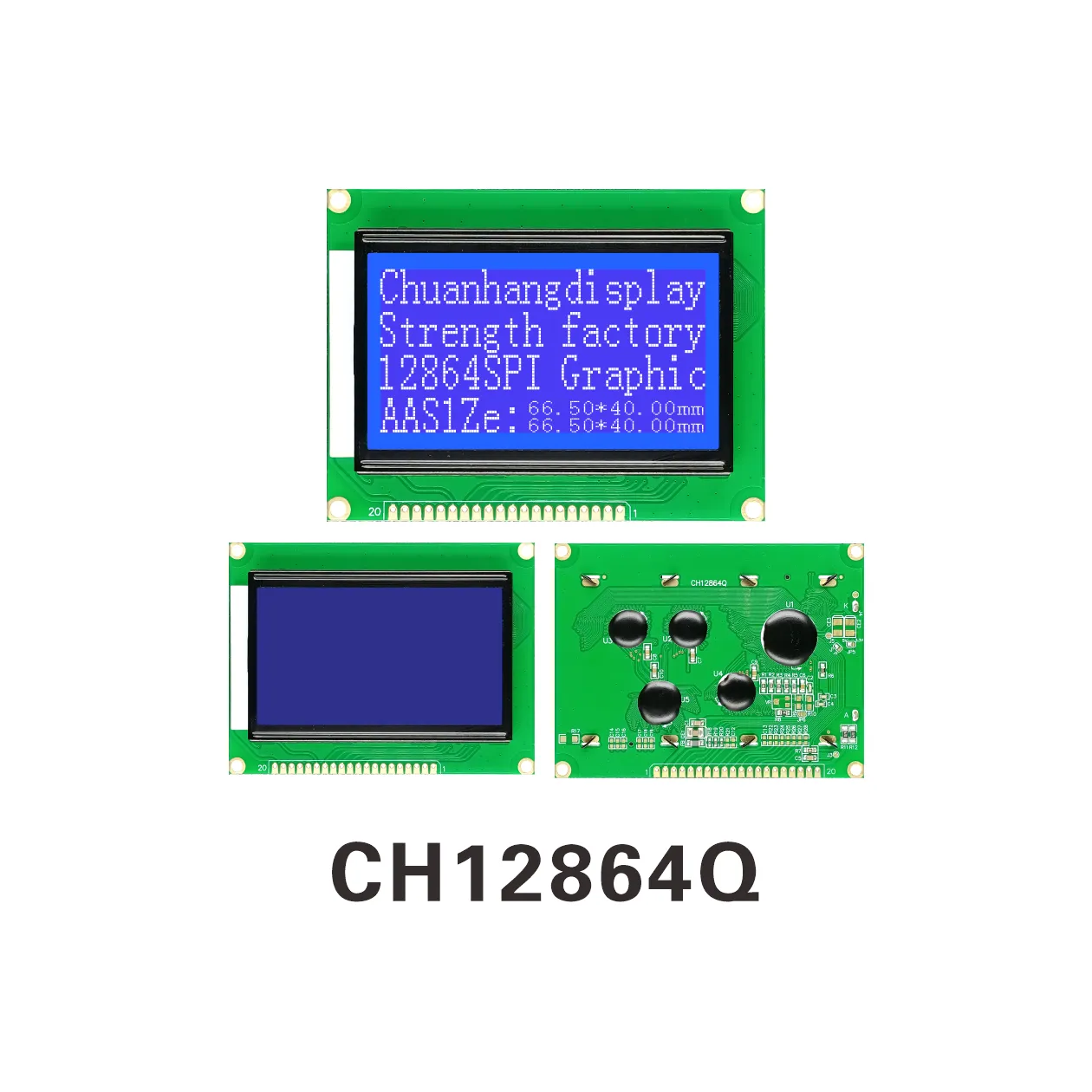 CH12864Q 12864 LCD Display (COB+PCB)