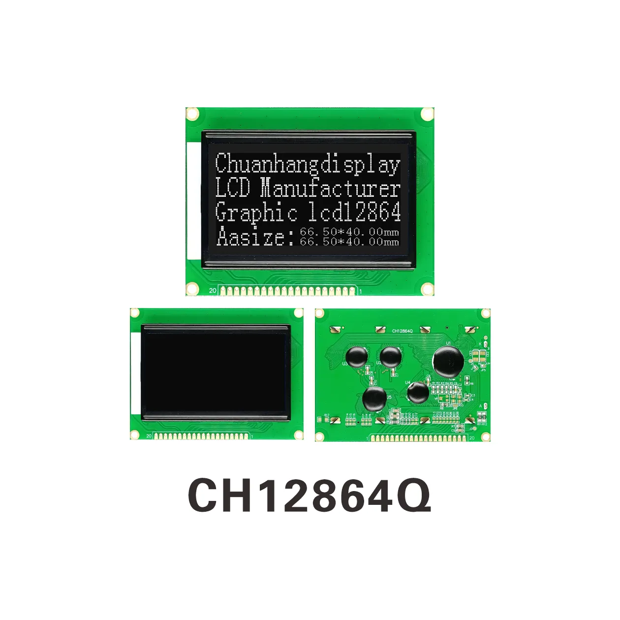 CH12864Q 12864 LCD Display (COB+PCB)