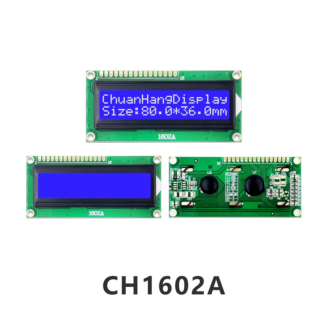 CH1602A  16x2 LCD display