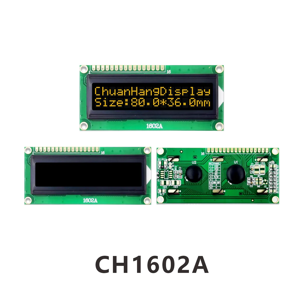 CH1602A  16x2 LCD display