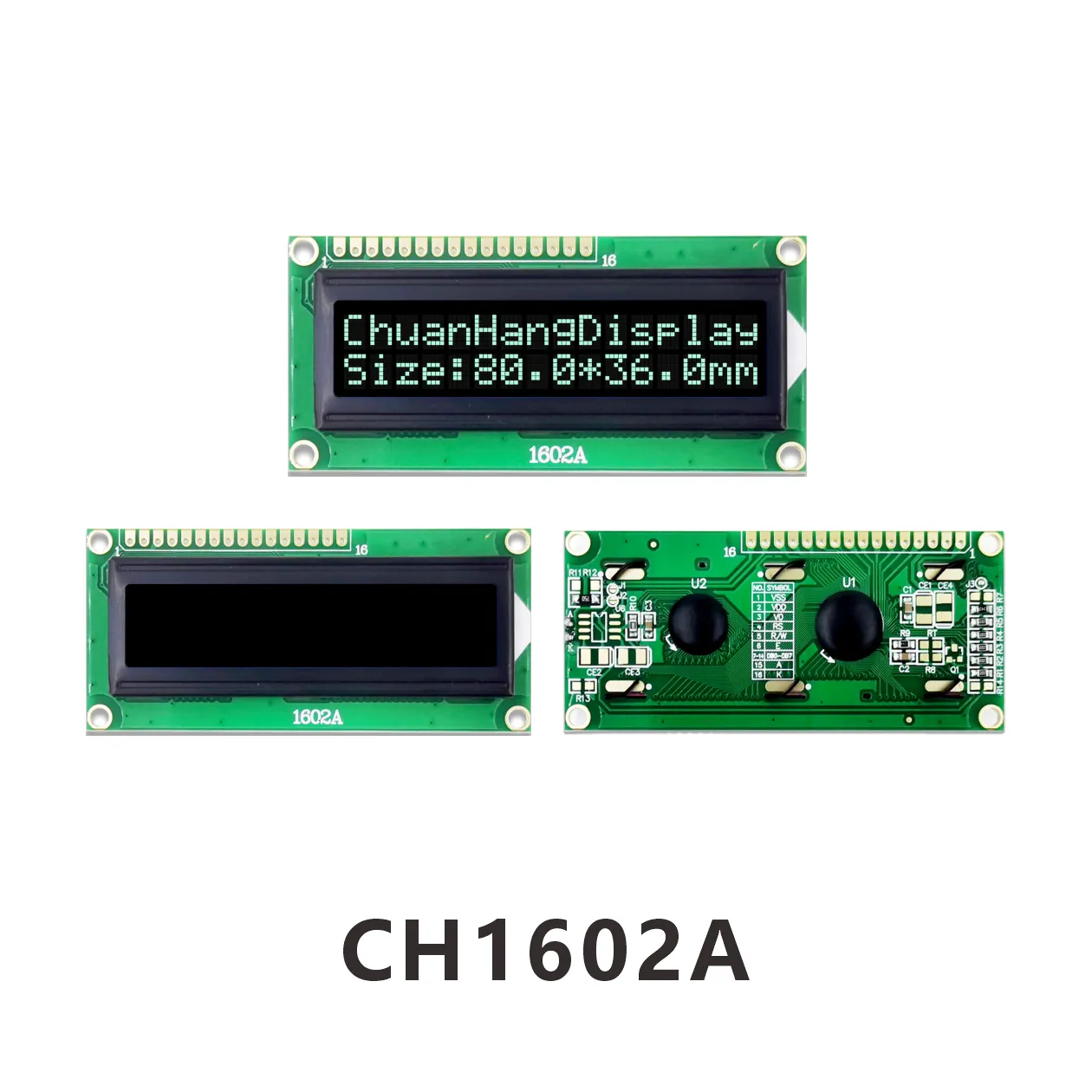 CH1602A  16x2 LCD display