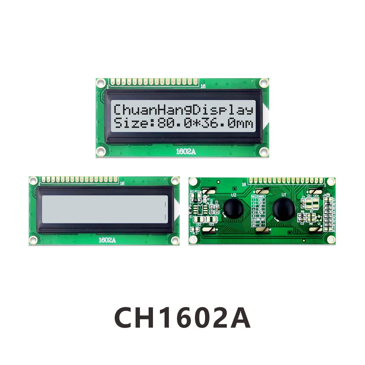 CH1602A  16x2 LCD display