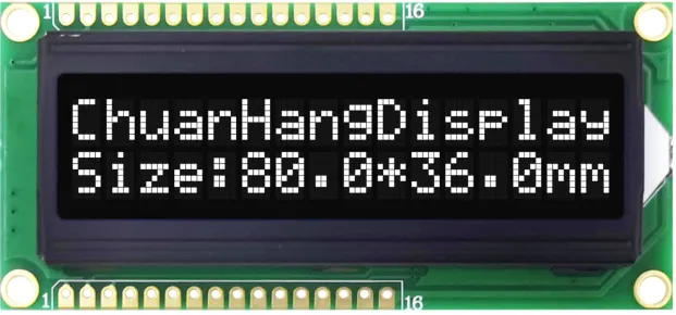 CH1602B large window 16 2 lcd display