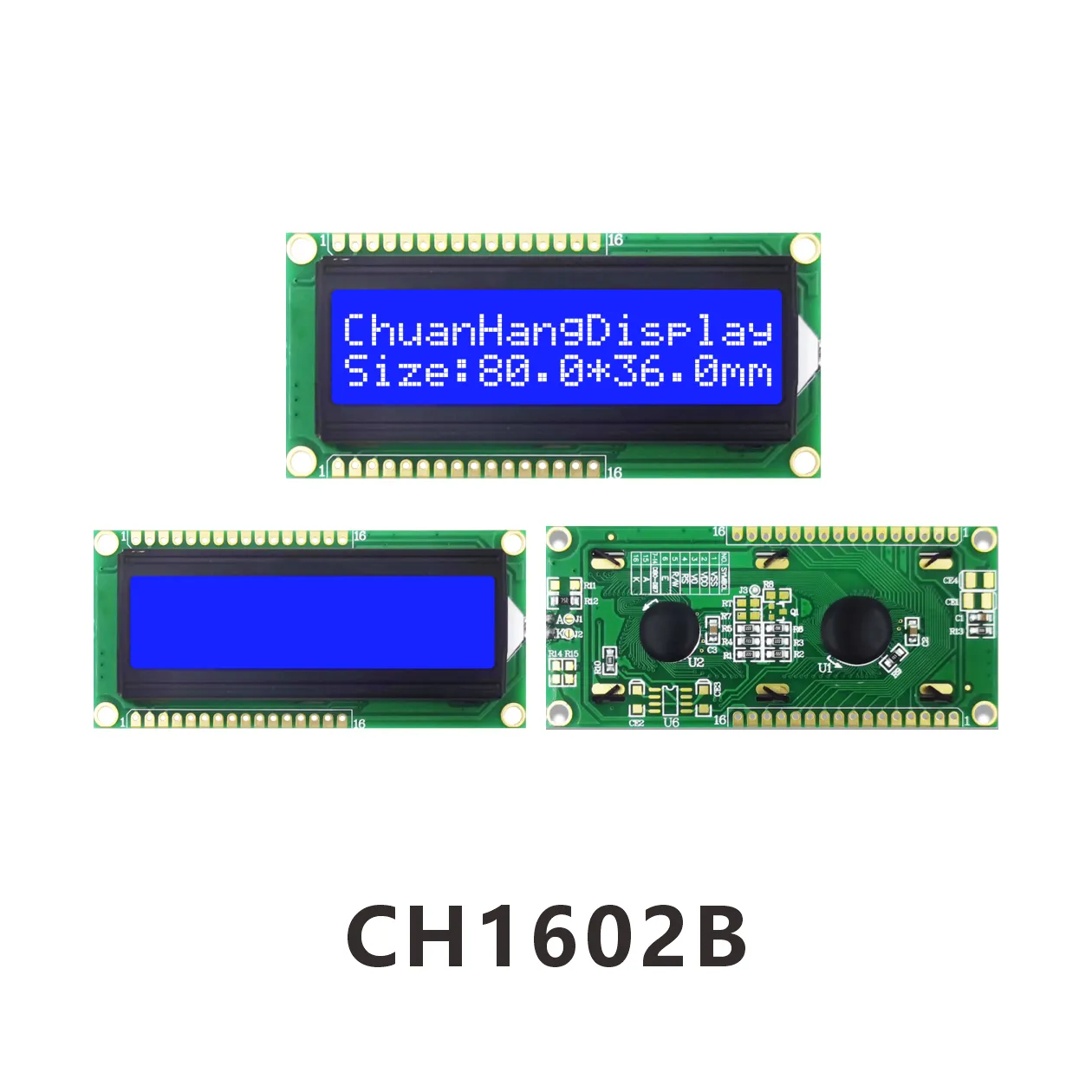 CH1602B large window 16 2 lcd display