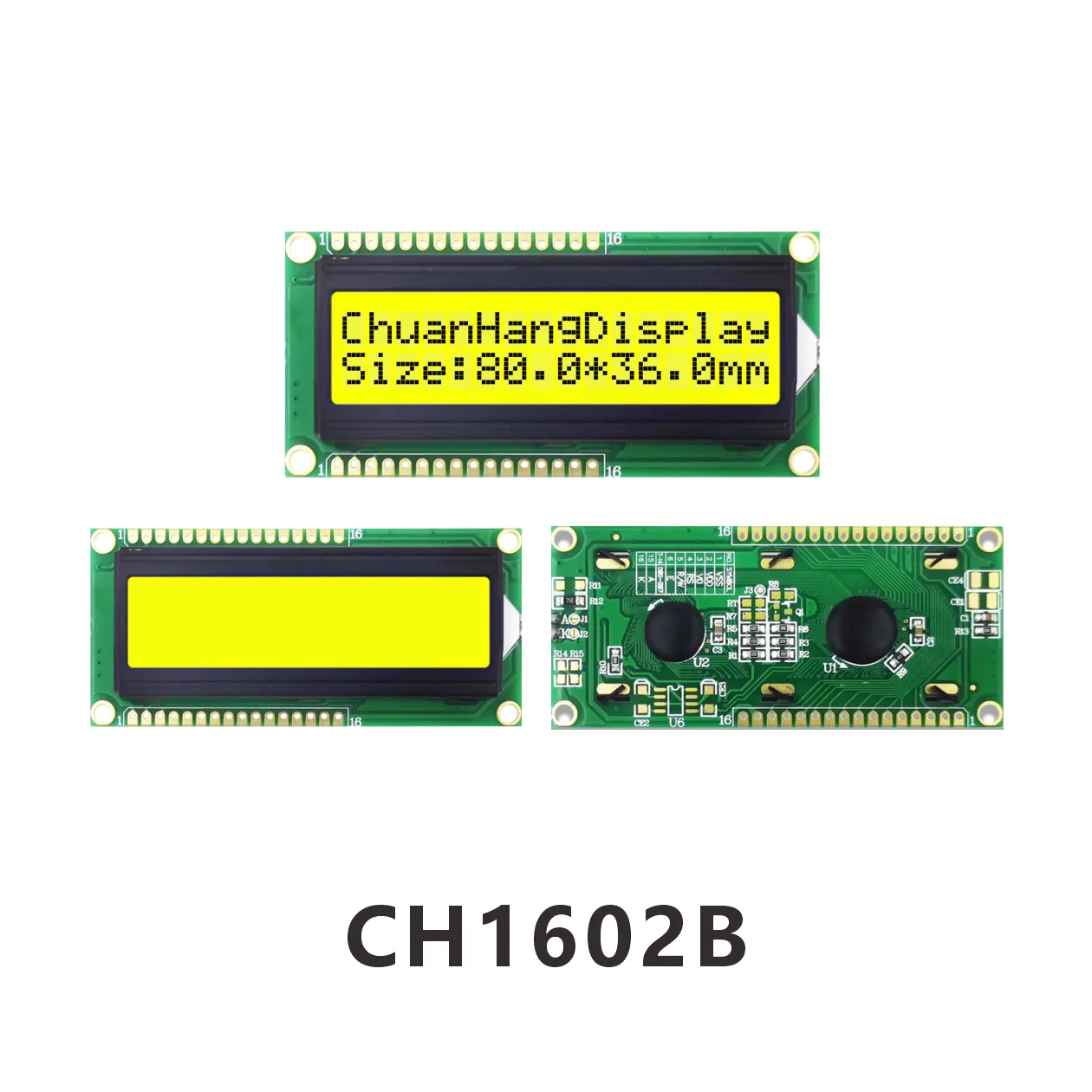 CH1602B large window 16 2 lcd display