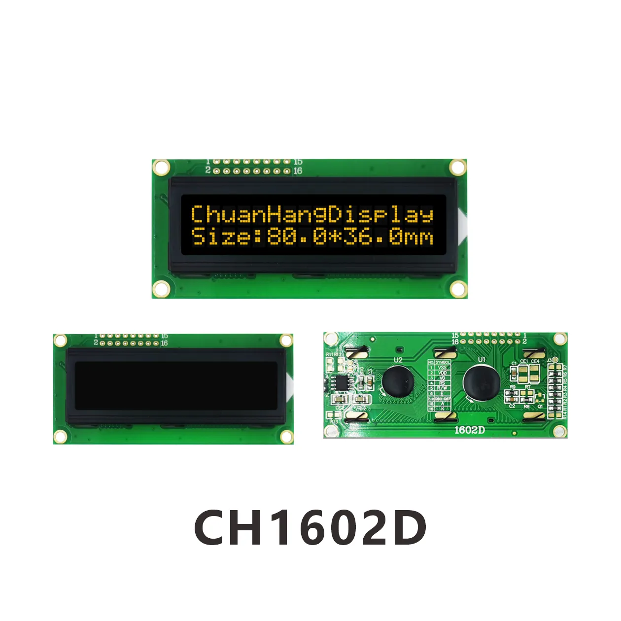 CH1602D  lcd display 16x2 datasheet