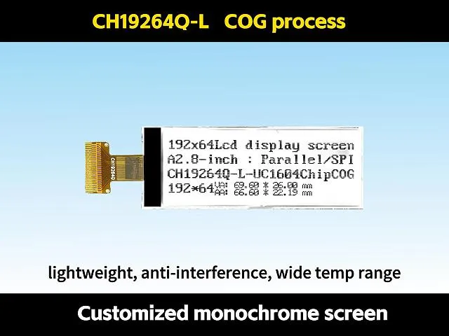 CH19264Q-L   192x64 dot matrix monochrome display