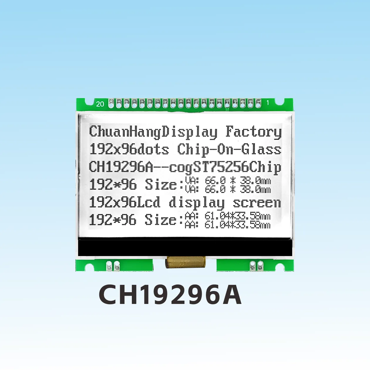 CH19296A Graphic LCD Display Module
