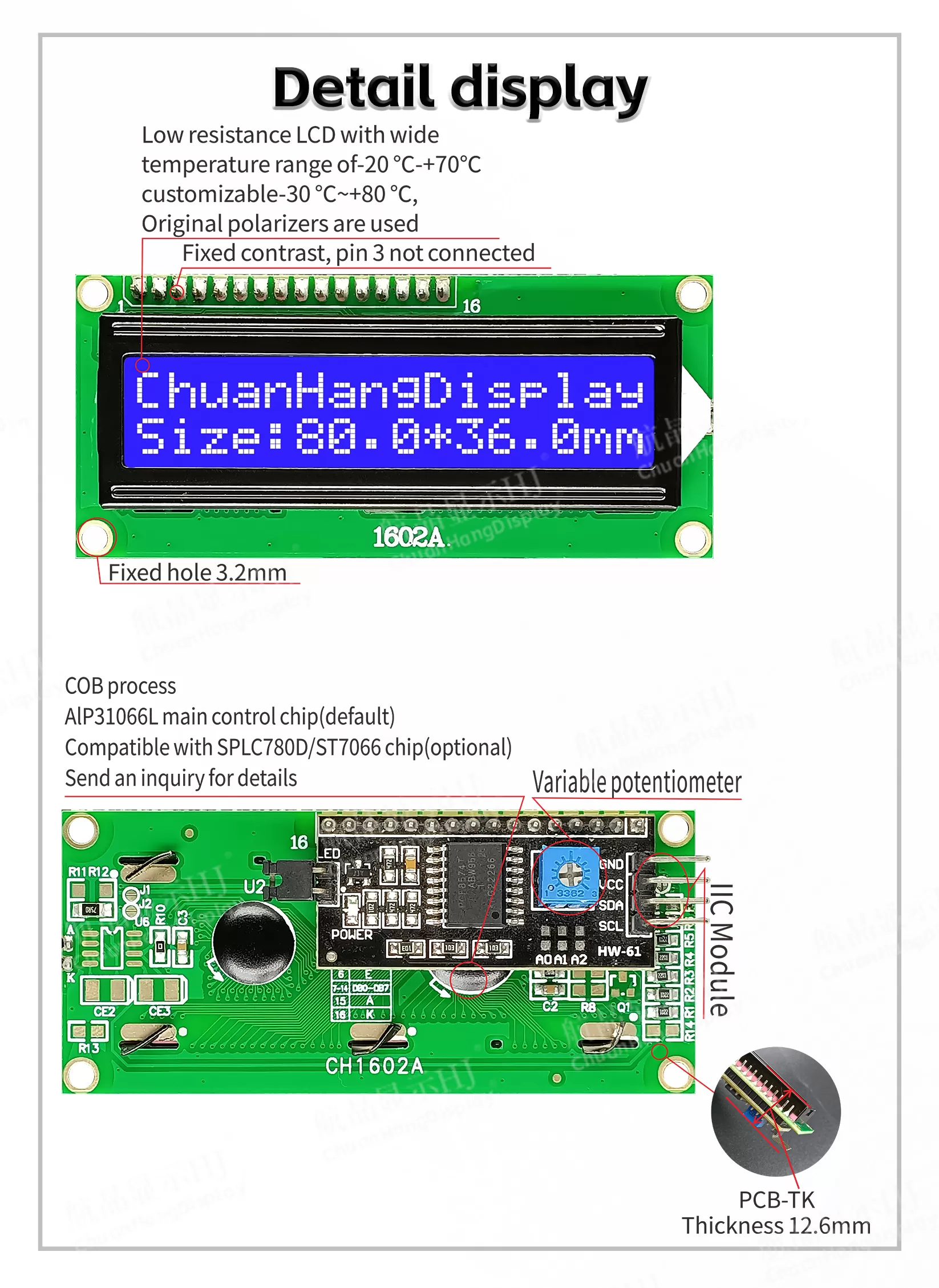 CH1602A-I2C